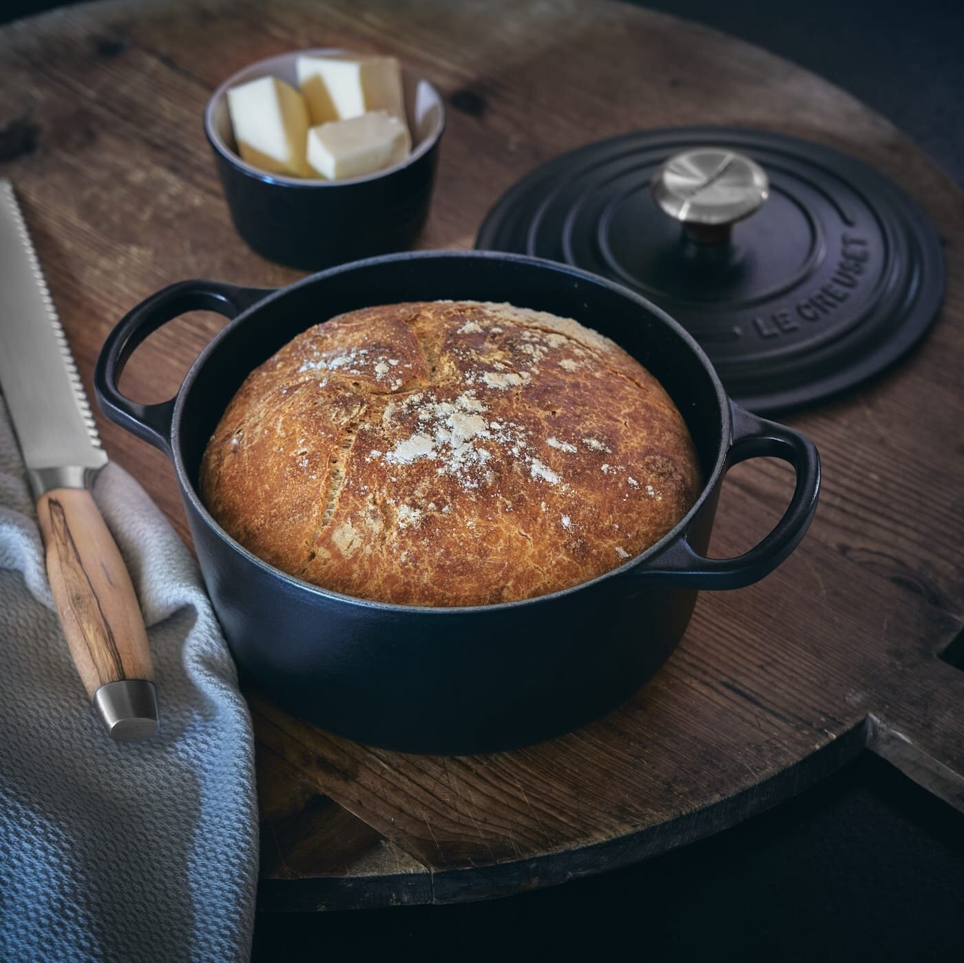 Grytebrød i Le Creuset gryte