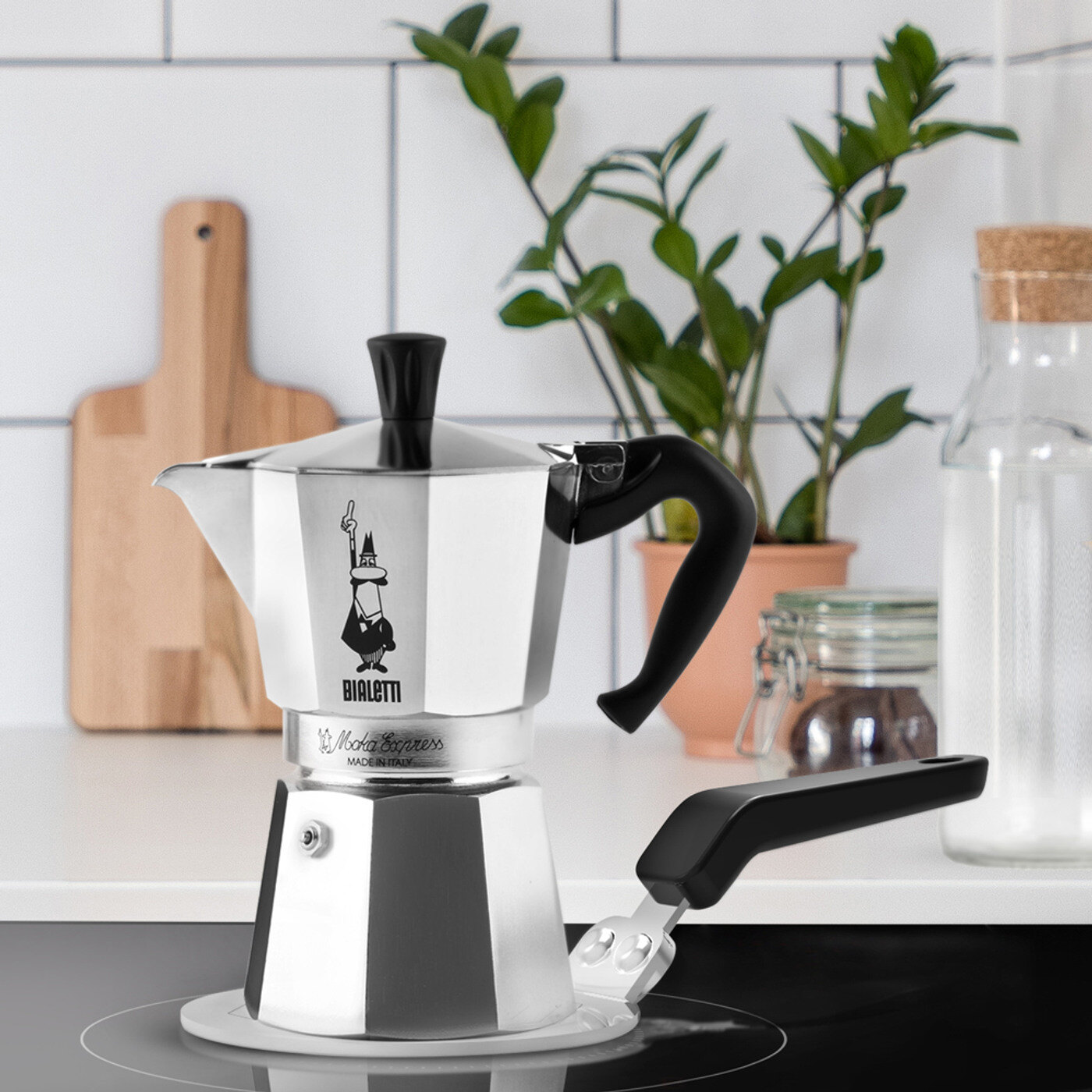 Bialetti Moka Express på induksjonsplate
