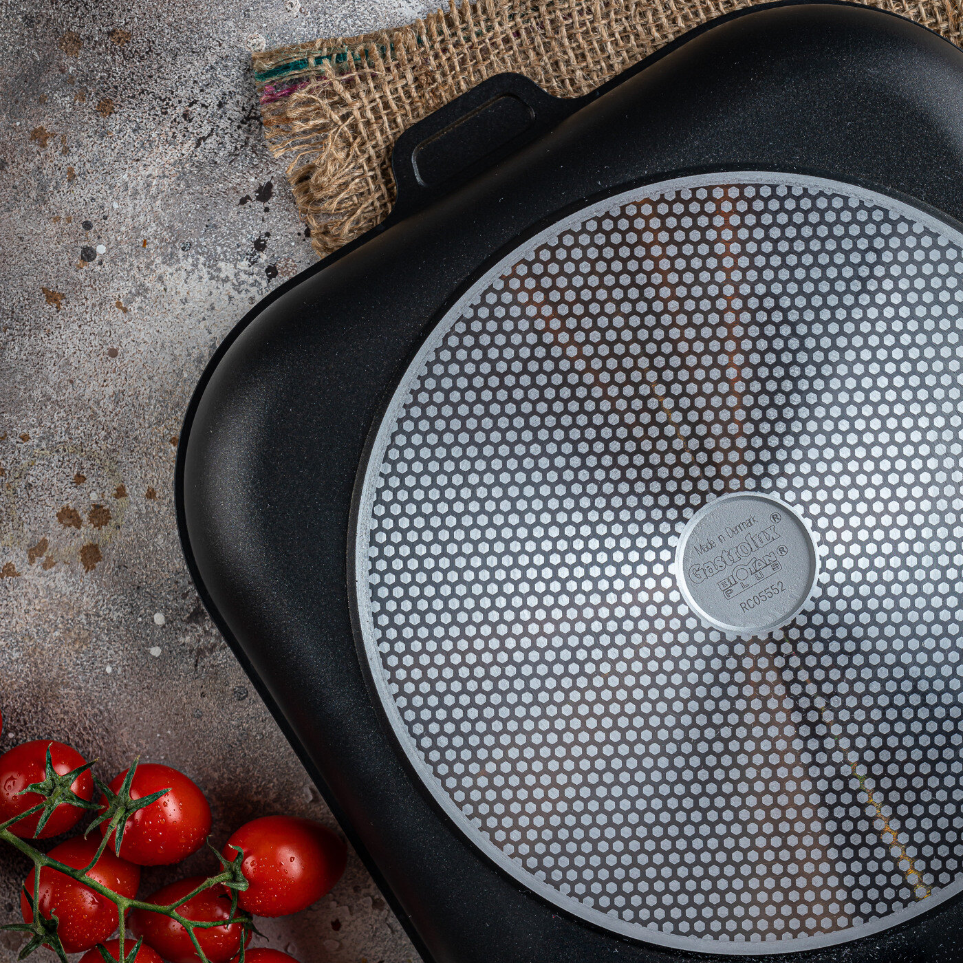 Undersiden på en stekepanne fra Gastrolux