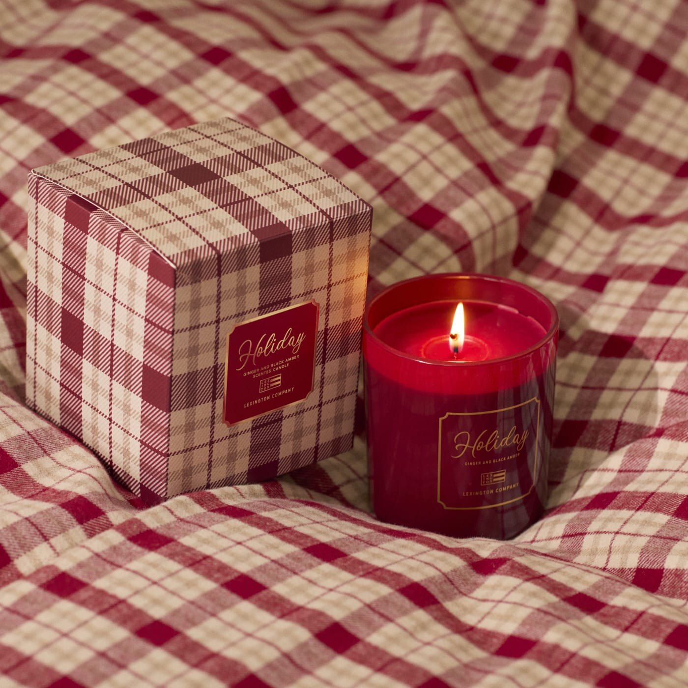 Rødt duftlys fra Lexington