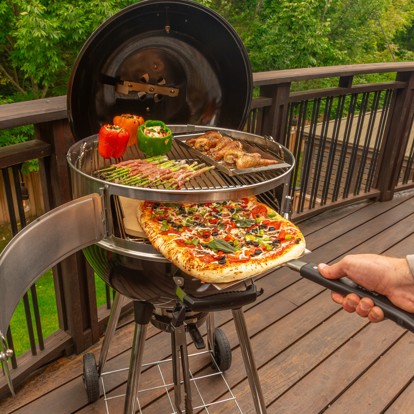 Pizzastein p&aring; kullgrill