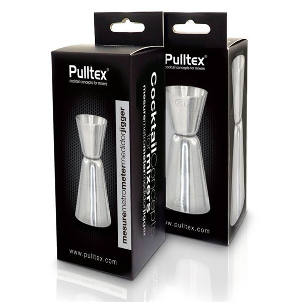 Pulltex, målebeger 2 og 4 cl stål