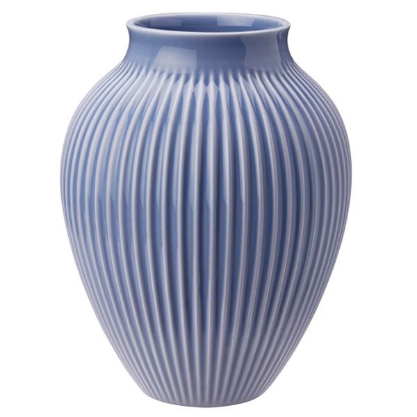Knabstrup Keramik, vase rill 20cm lavend