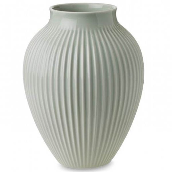 Knabstrup Keramik, vase rill 27cm mintgr