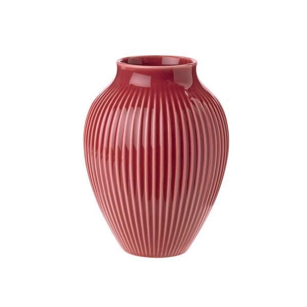 Knabstrup Keramik, vase rill 12,5cm bord