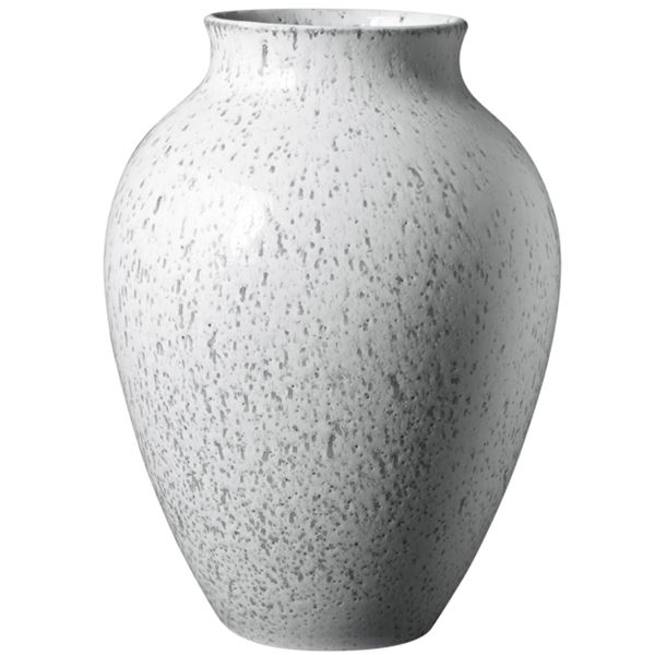 Knabstrup Keramik, vase 27cm hvit/grå