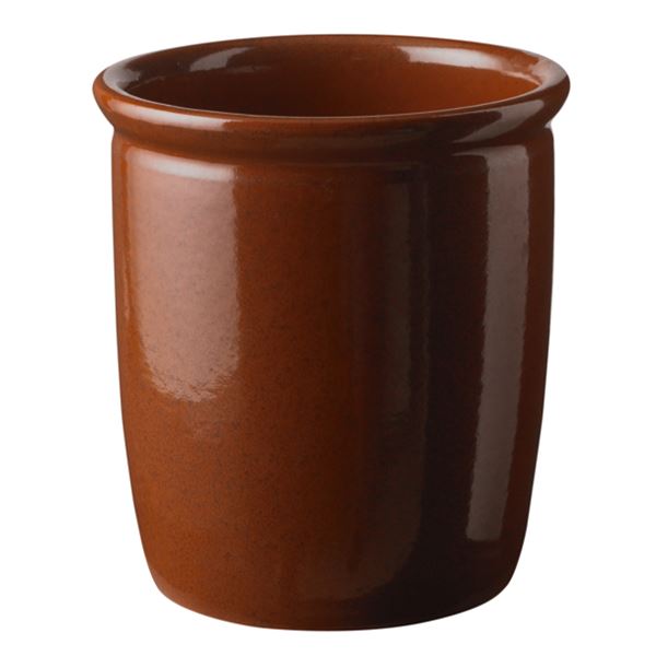 Knabstrup Keramik, syltekrukke 2L brun