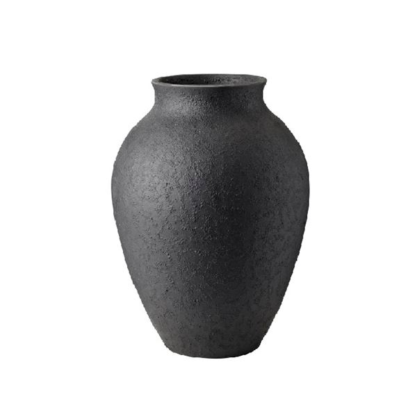 Knabstrup Keramik, vase 20cm svart