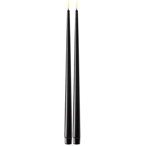 DeluxeHomeart LEDlys shiny dinner 2x38 cm svart