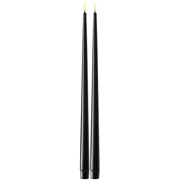 DeluxeHomeart LEDlys shiny dinner 2x38 cm svart