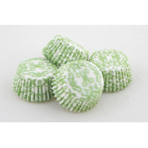 Cacas, muffinsform med brokade grønn 100