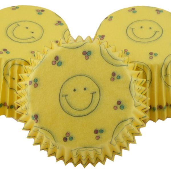Cacas, muffinsform smiley 50stk