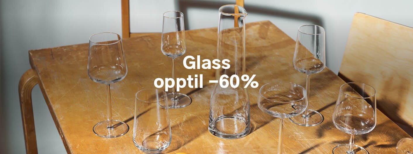 Glass opptil -60%