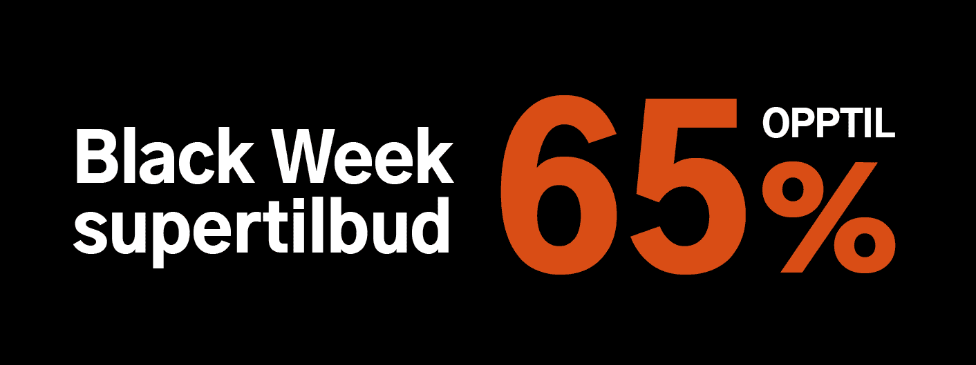 Black Week supertilbud opptil 65% rabatt