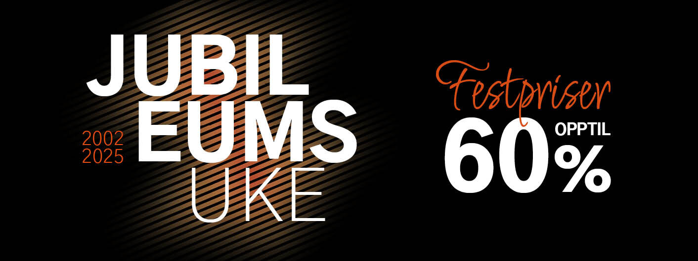 Jubileumsuke 2002 2025. Festpriser opptil 60% rabatt