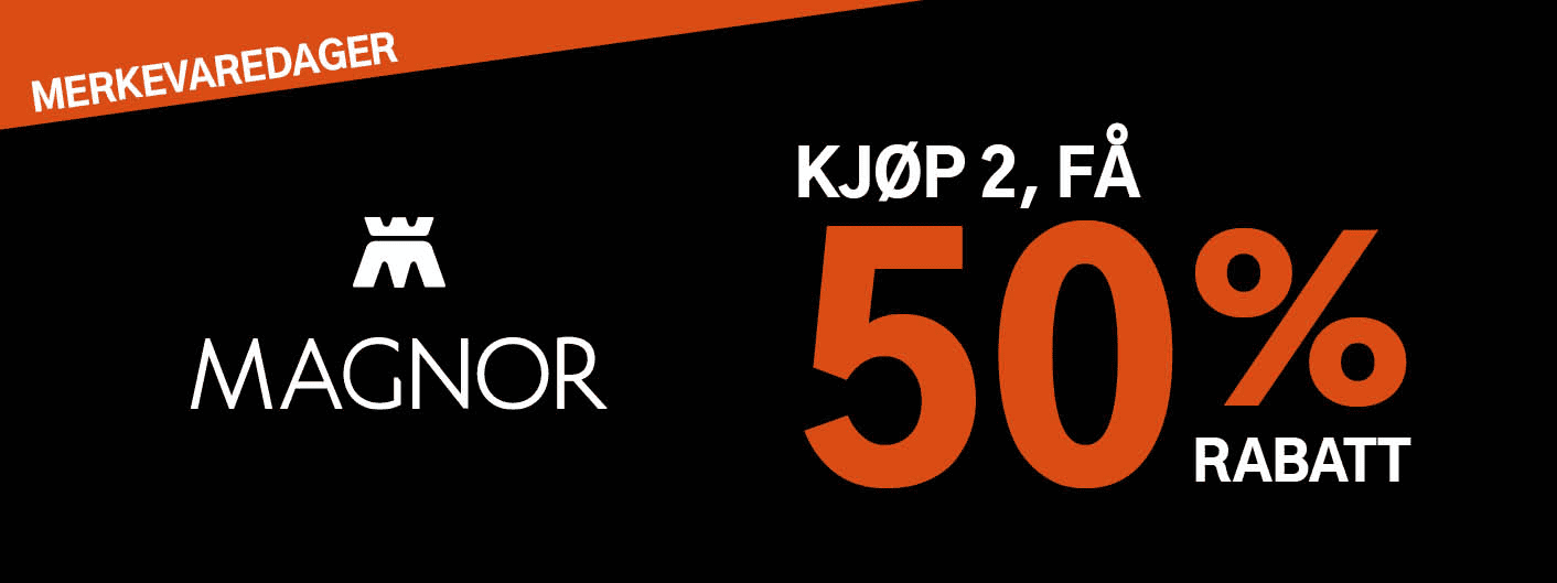 Merkevaredag for Magnor. Kjøp 2, få 50% rabatt.