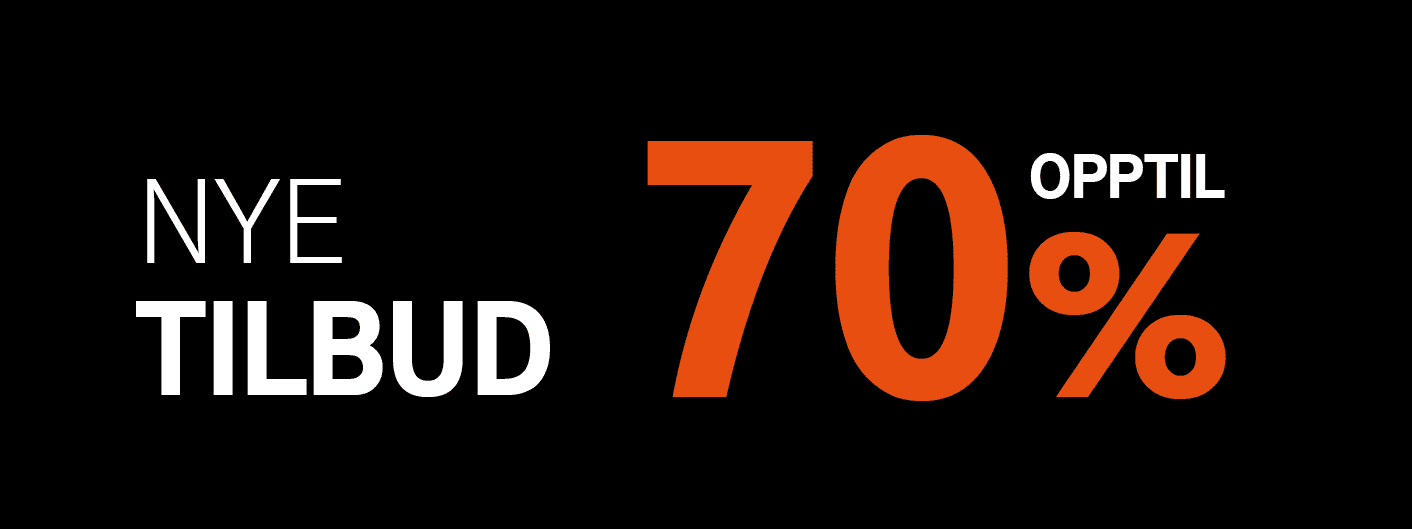 Nye tilbud opptil 70%