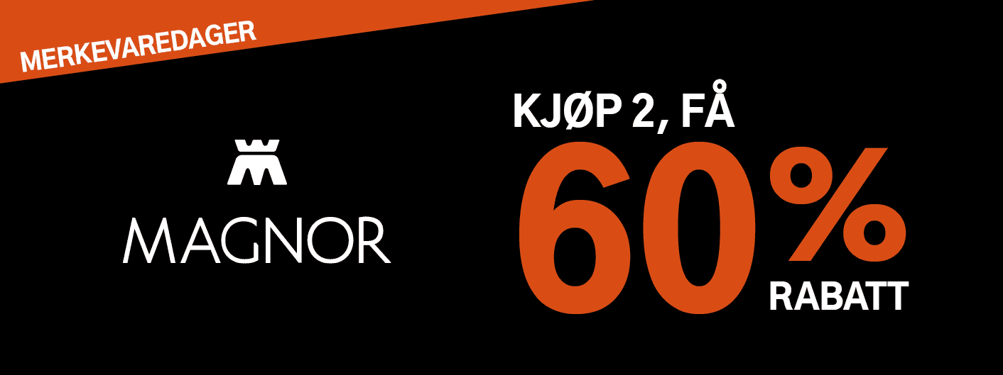 Merkevaredager for Magnor. Kjøp 2, få 60% rabatt.