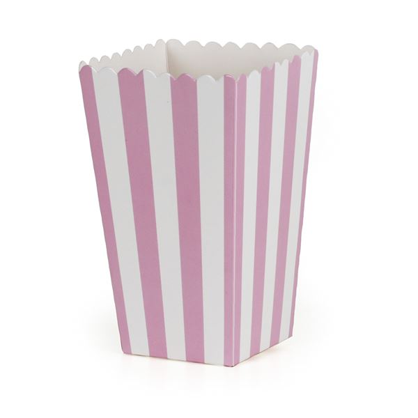 Cacas, boks popcorn rosa stripet 6pk