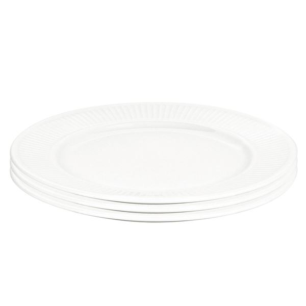 Pillivuyt, plisse flat tallerken 22cm 3p