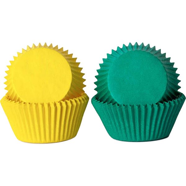 Cacas, muffinsform grønn/gul 50stk