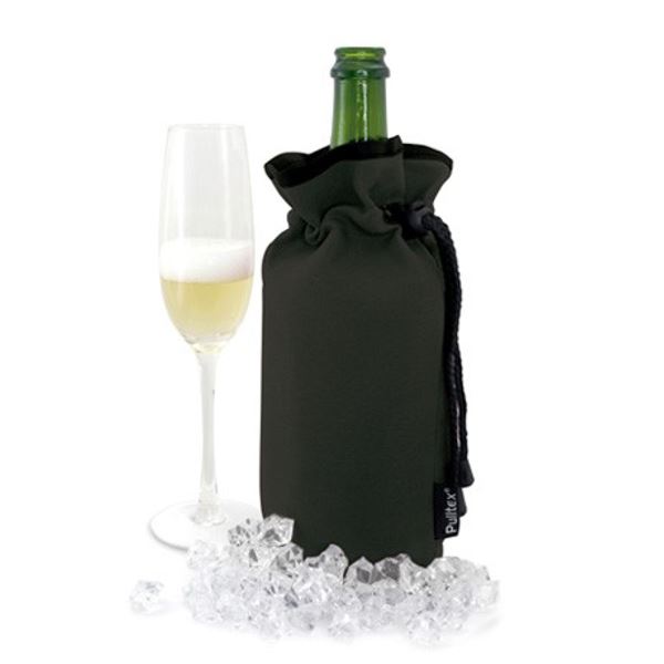 Pulltex, kjølepose for vin sort/sølv