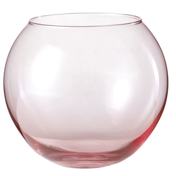 Aida, raw vase kuleformet 16x12,5cm pink