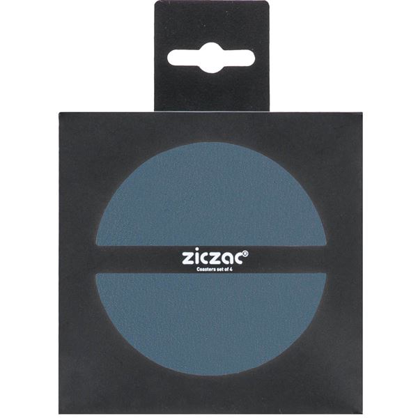 Ziczac, bordskåner 4stk 10cm blå