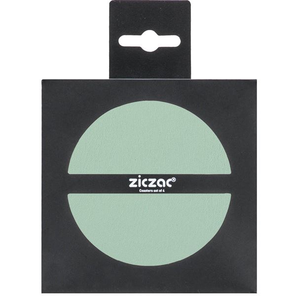 Ziczac, bordskåner 4stk 10cm mintgrønn