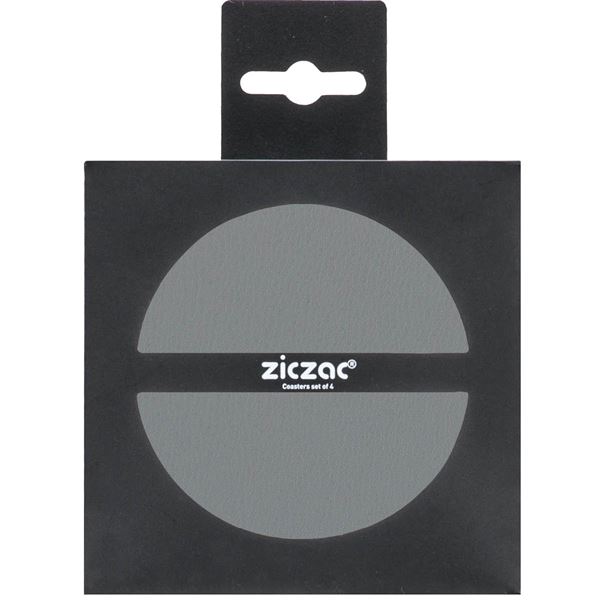 Ziczac, togo glassbrikker s/4 10cm grå