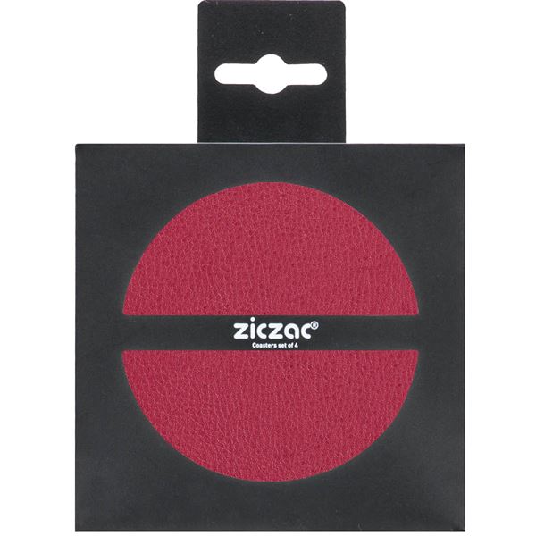 Ziczac, bordskåner 4stk 10cm rød
