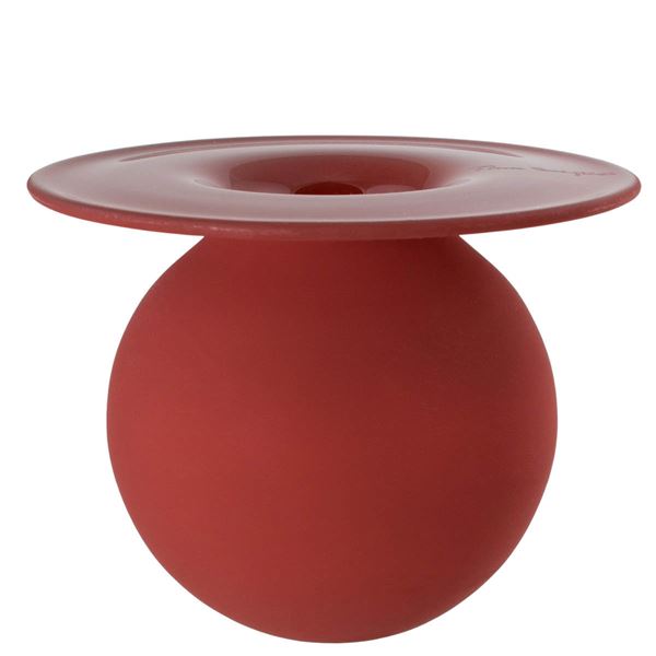 Magnor, boblen vase 16cm rød matt